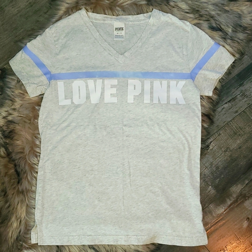 VS PINK V Neck Tee